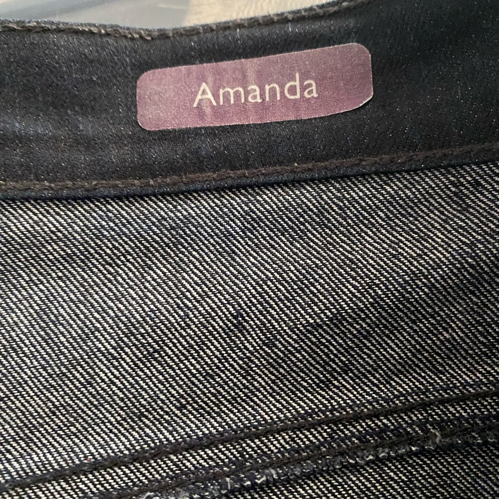 Gloria Vanderbilt 14 Jeans Amanda Straight Leg Dark Blue Stretch Denim - Picture 6 of 9